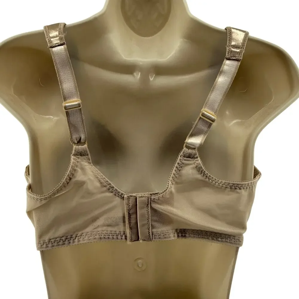 Bali Minimizer Satin Tracings Comfort Strap Underwire Bra 36D Beige